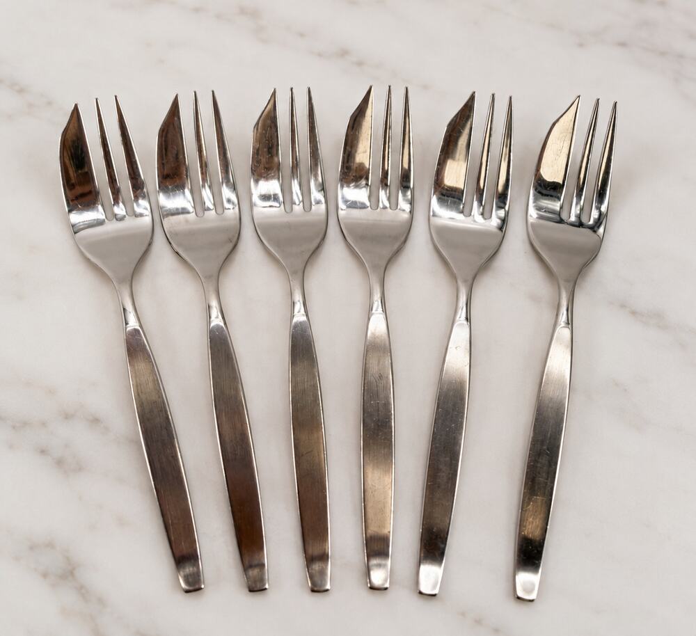 Community Stainless Pastry Cake Dessert Forks Vintage 5 Inch Set of 6